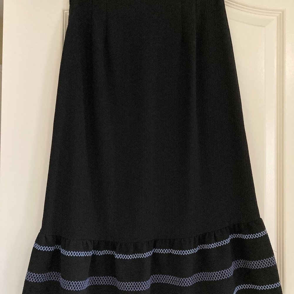 Ann Taylor Loft Black Ruffle Bottom Skirt
